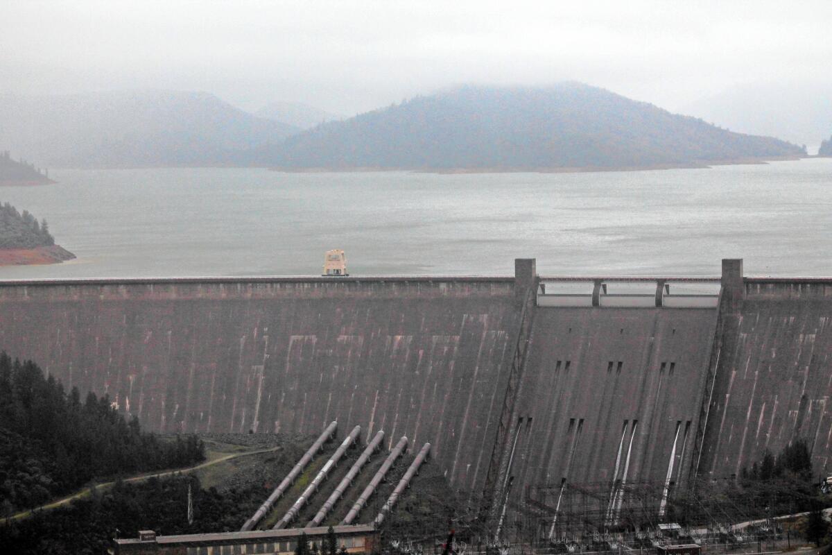 Lake Shasta's water level has been rising after a series of storms. After a wet weekend in Northern California, it was above its average for this time of year.