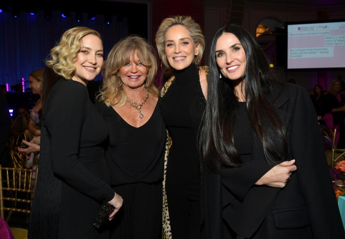 Honoree Kate Hudson, from left, Goldie Hawn, Sharon Stone and Demi Moore.