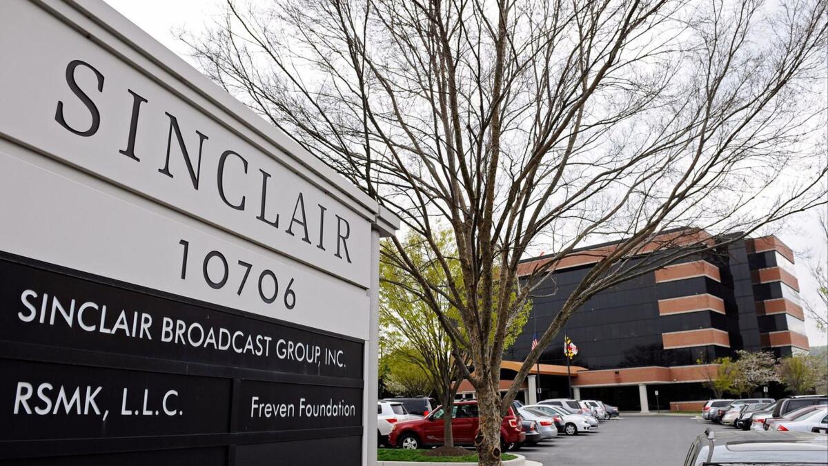 The FCC has fined Sinclair Broadcast Group, with headquarters outside Baltimore, $48 million.
