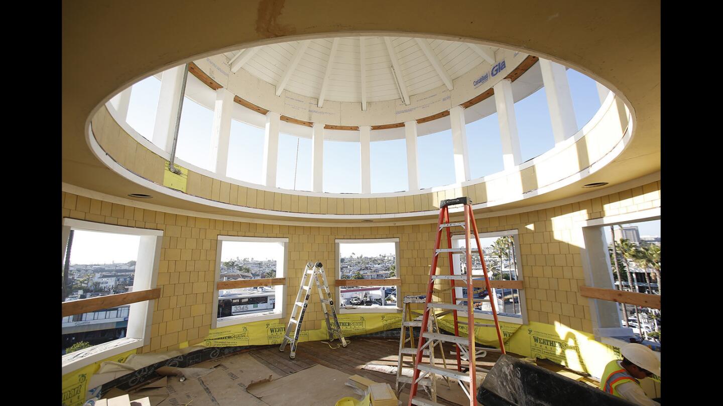 A view from the top of the restaurant at the Lido House hotel in Newport Beach.