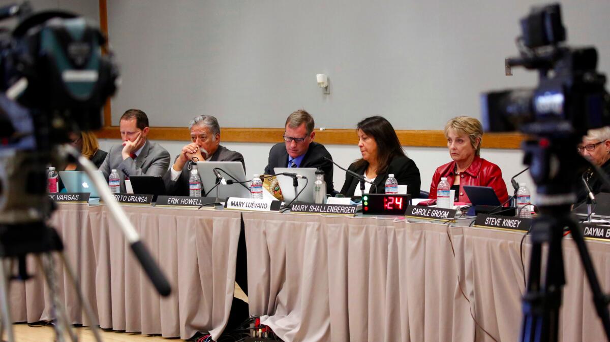 California coastal commissioners at a commission hearing in Morro Bay in February.