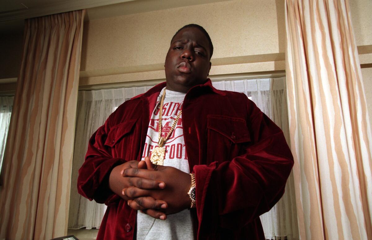 Biggie Smalls, or Notorious B.I.G., in a Los Angeles hotel room in 1997.