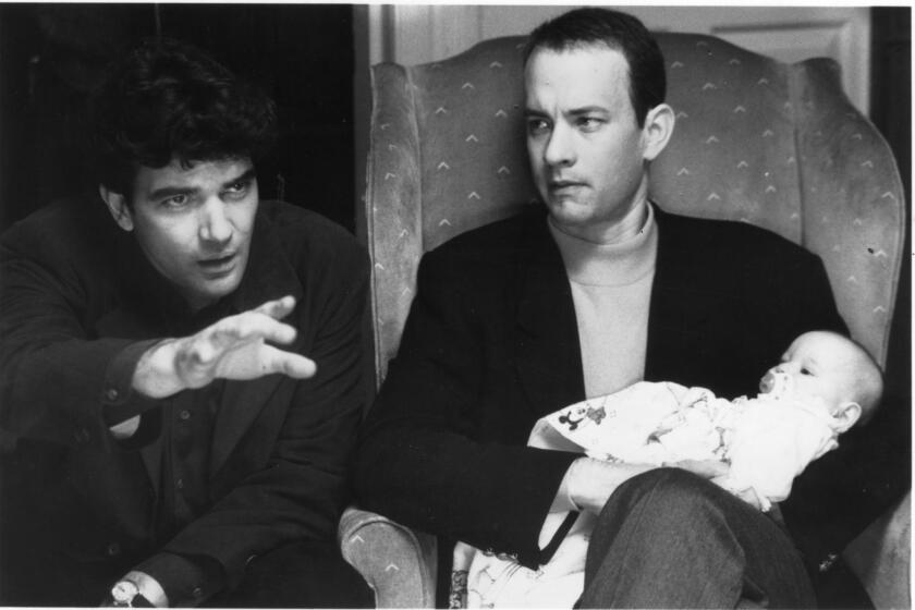 Tom Hanks, right, and Antonio Banderas in 1994's "Philadelphia," directed by Jonathan Demme.