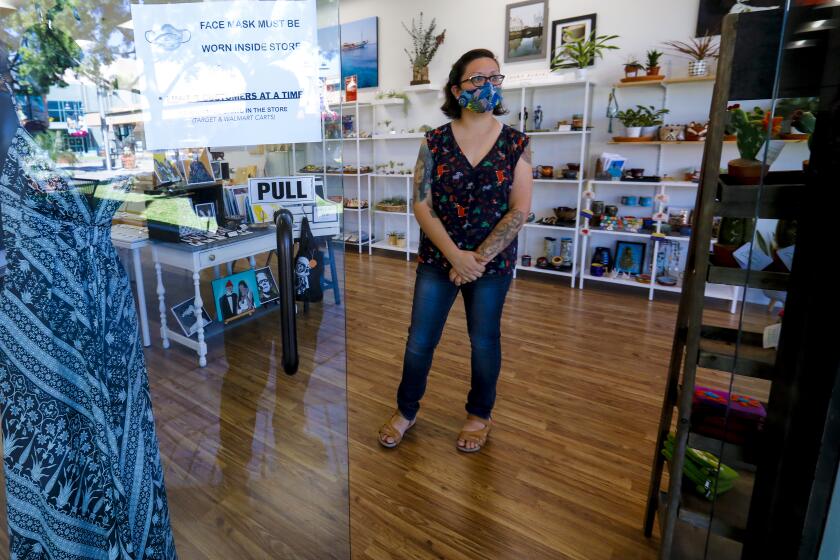 Claudia Sotelo, owner of Modern Market located at the Grossmont Center, an outdoor shopping mall in La Mesa, was able to reopen her store in Phase 1. Late Wednesday night the State of California approved San Diego County's plan for Phase 2 of the reopening plan.