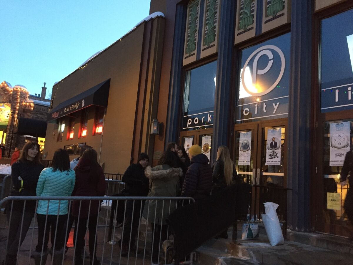Fans queue up to see Cage the Elephant at Park City Live.