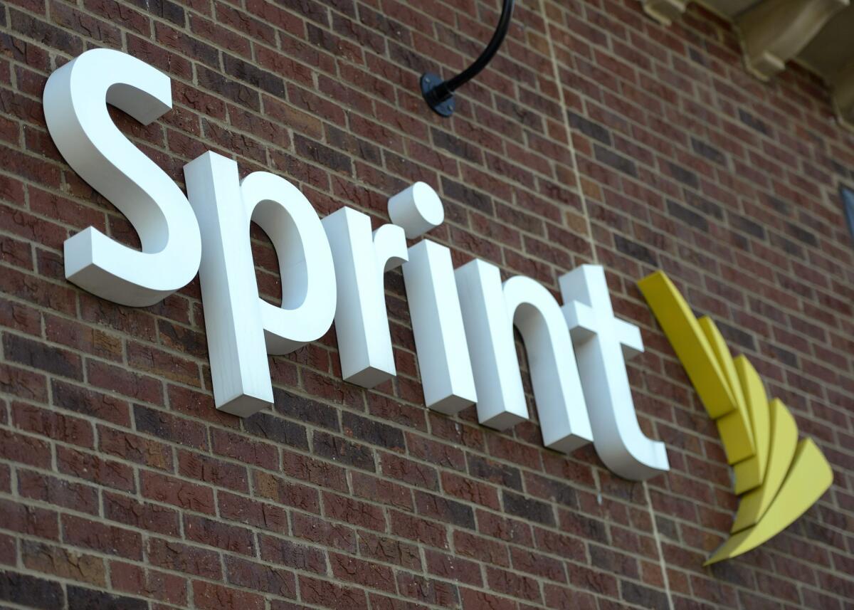 The Sprint logo outside one of the company's stores in Atlanta.