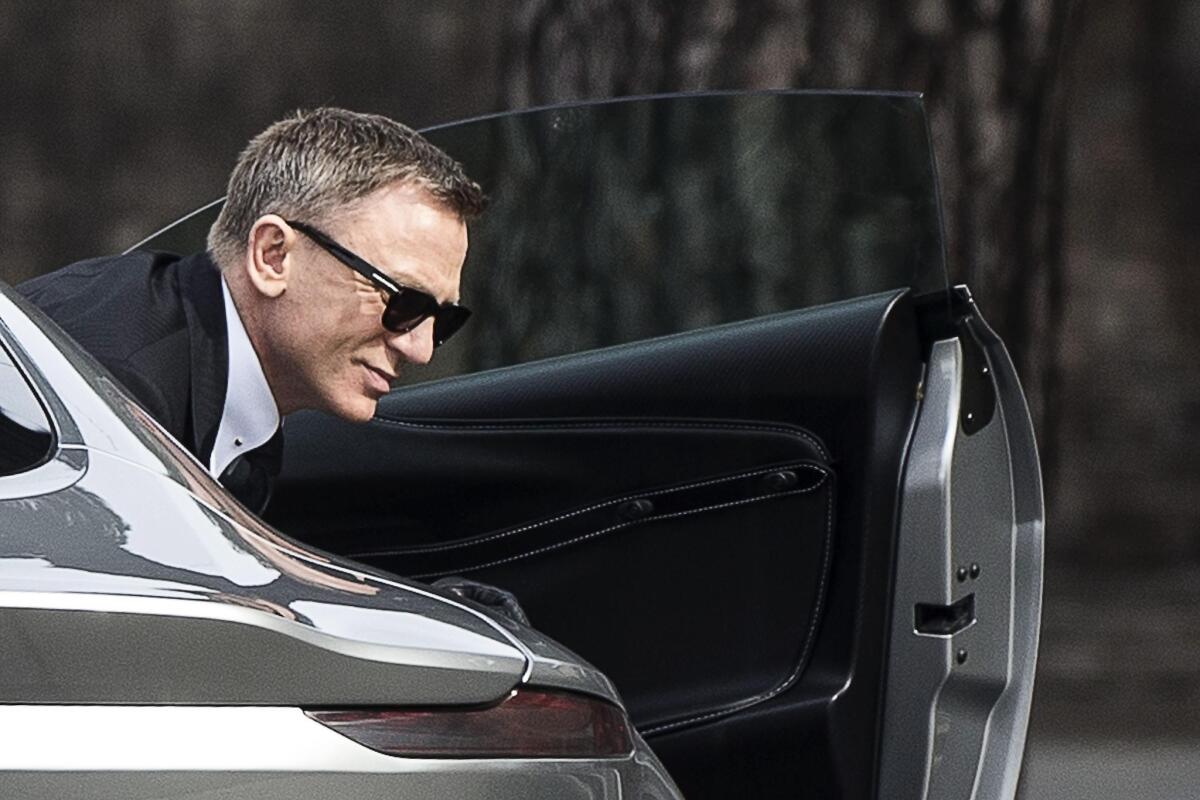 Daniel Craig has undergone knee surgery during the filming of "Spectre," the 24th installment of the James Bond film franchise. He is pictured during filming in Rome in February.