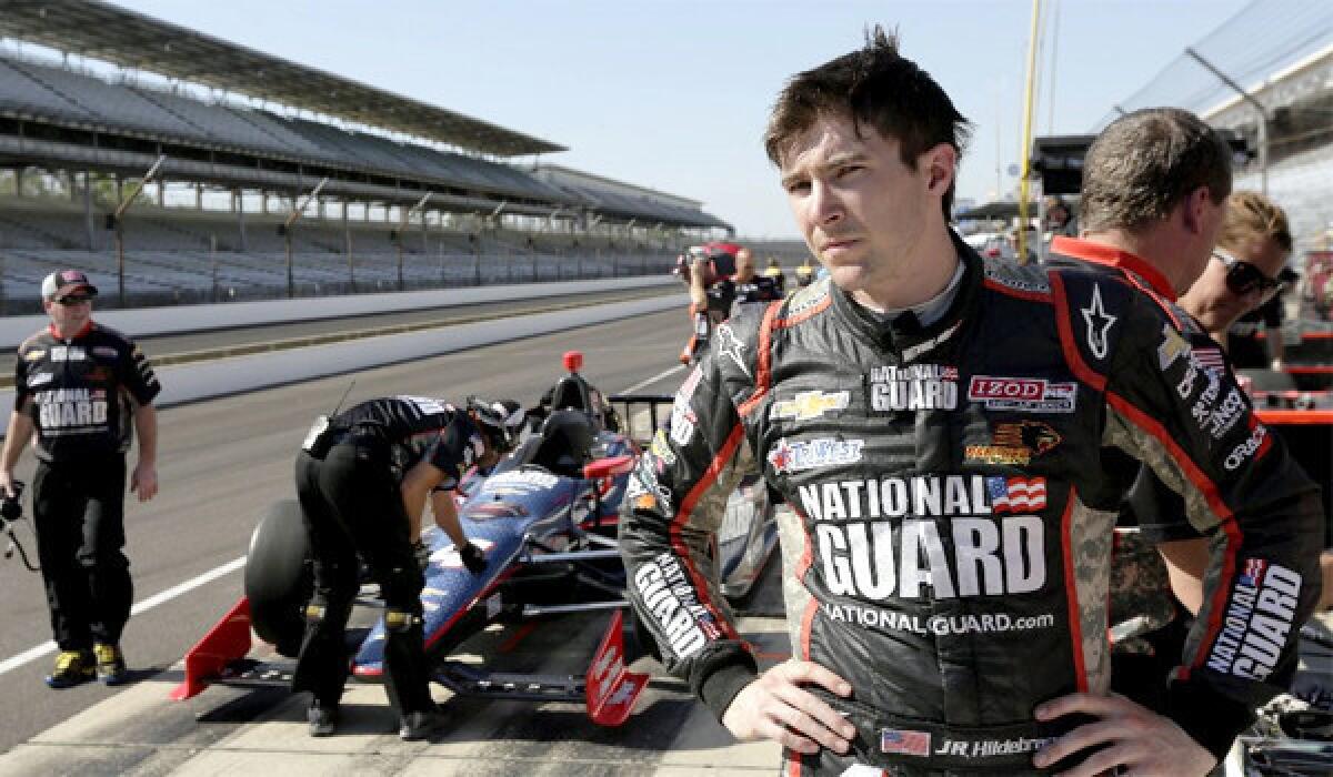 In JR Hildebrand's first appearance at the Indy 500, the rookie driver was the race leader entering the final turn when he put his car into the wall.