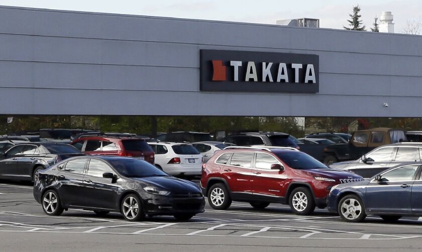The North American headquarters of automotive parts supplier Takata Corp. is seen in Auburn Hills, Mich. Air bag inflators made by Takata have been tied to 10 deaths in the U.S.