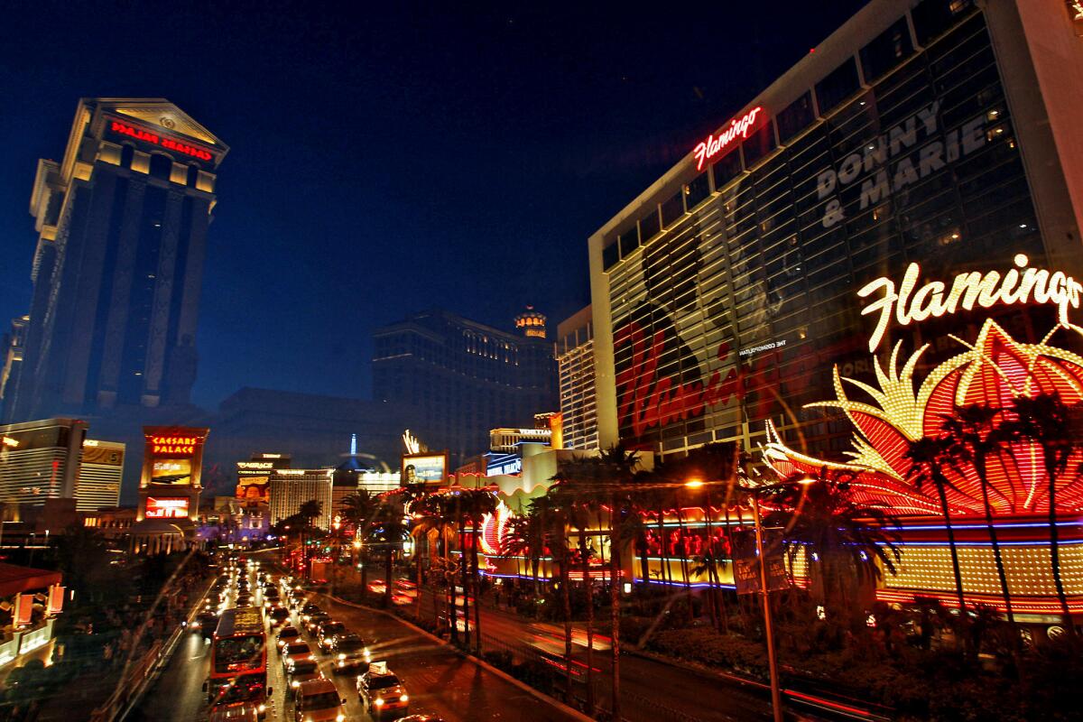 A view of the Las Vegas Strip on Aug. 7, 2013.