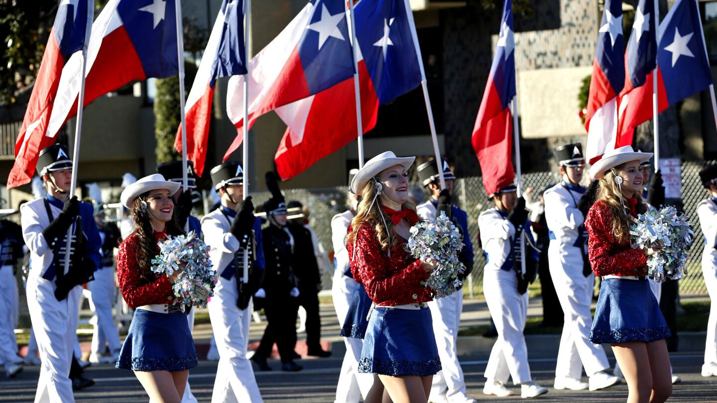 Allen Eagle Escadrille of Allen, Texas, during the 2016 Rose Parade.