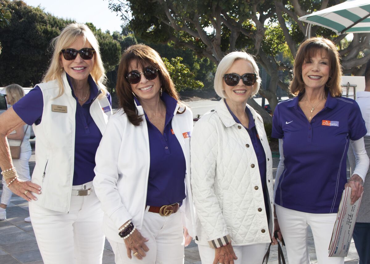 At Rich Saul Memorial Golf Tournament, from left, Patti Edwards, Rosalie Puleo, Eileen Saul and Cathy Caporaso.
