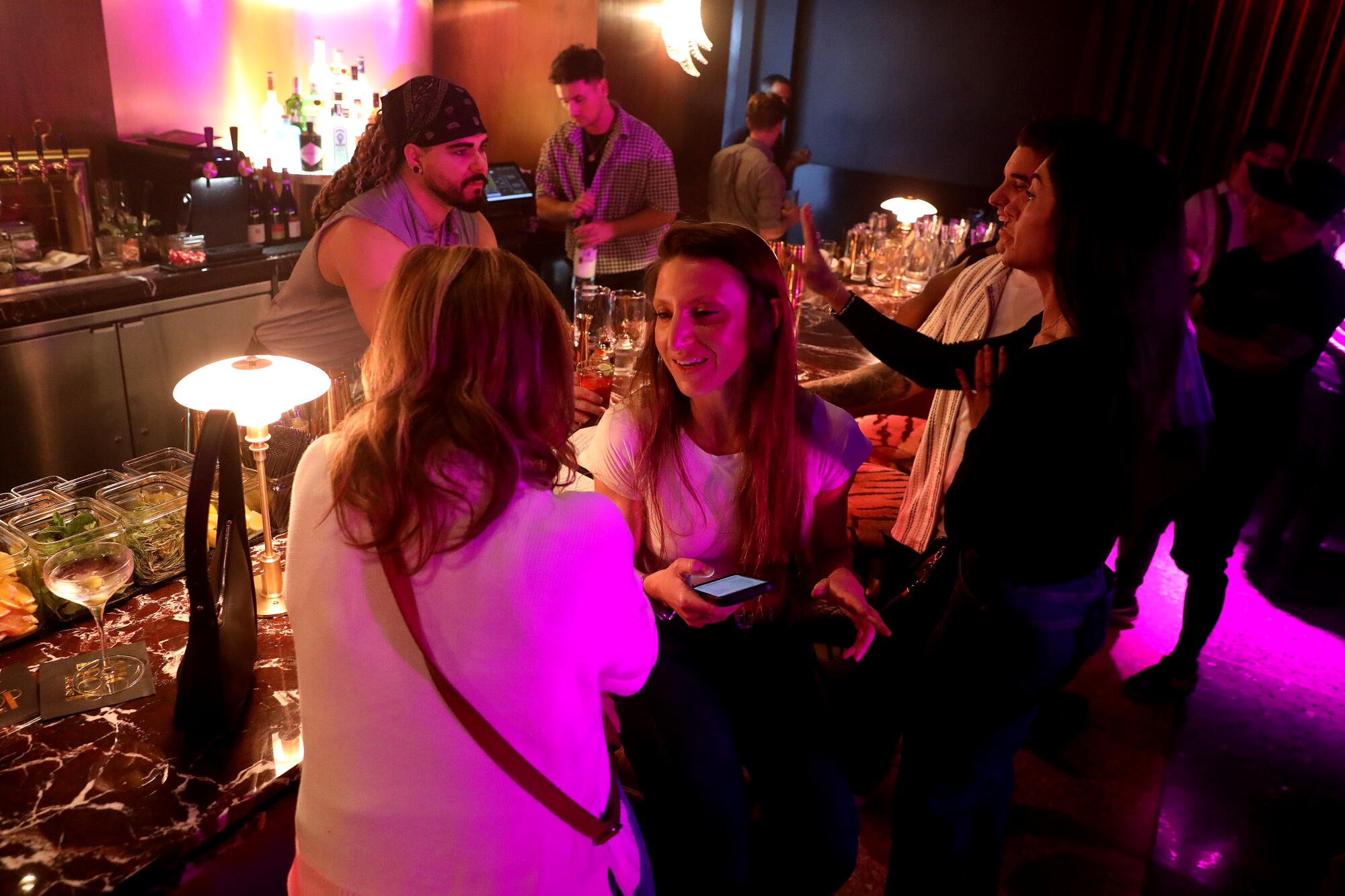 Sarah Rothman Josh Raffel Mic Drop, a glamorous karaoke lounge, opens in West Hollywood - Los ...
