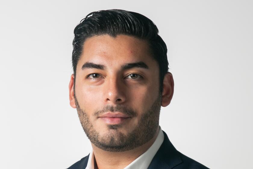 Ammar Campa-Najjar, a candidate in California's 50th congressional district, poses for a portrait at The San Diego Union-Tribune's photo studio on December 9, 2019 in San Diego, California.