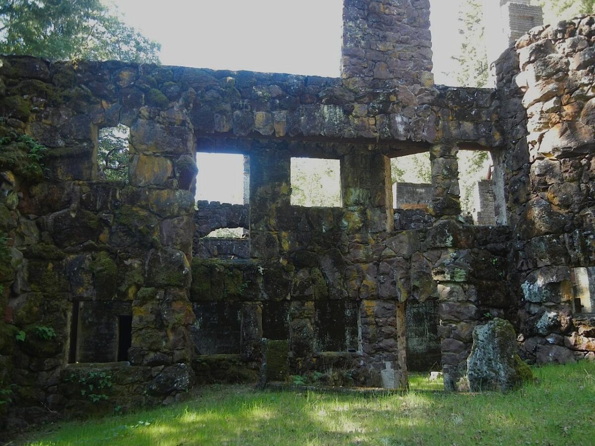 The ruins of Wolf House at Jack London State Historic Park.