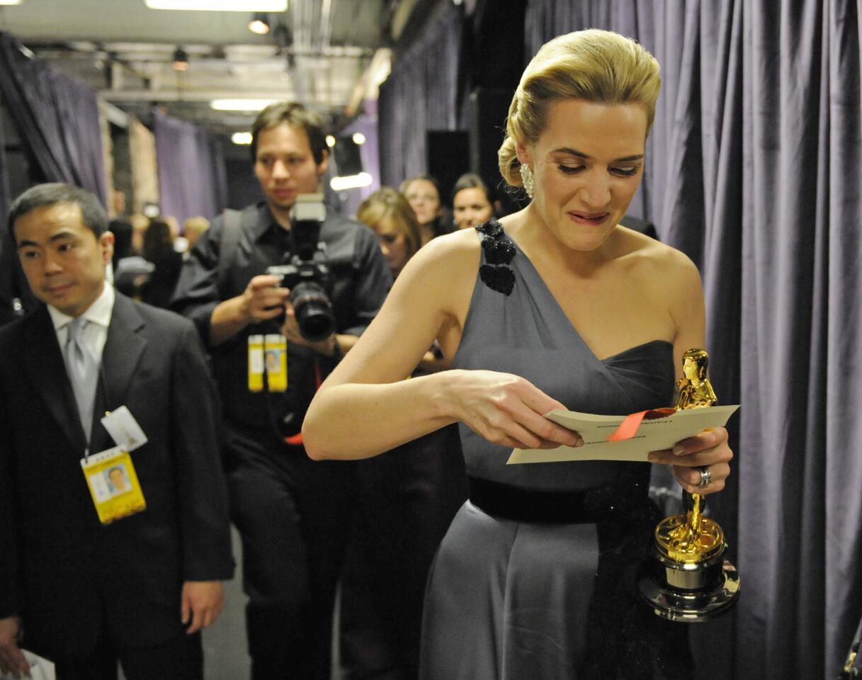 Moments backstage at the Oscars