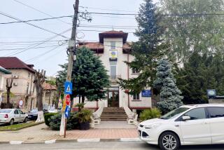 The City Hall in Eforie, Romania, a coastal city off the Black Sea. One of its councilors, Virgil Negru, was arrested for using cloned EBT cards at a Simi Valley ATM.