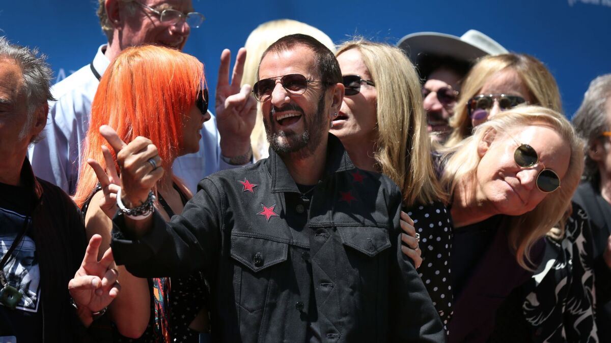 Ringo Starr celebrates his 77th birthday in Hollywood.