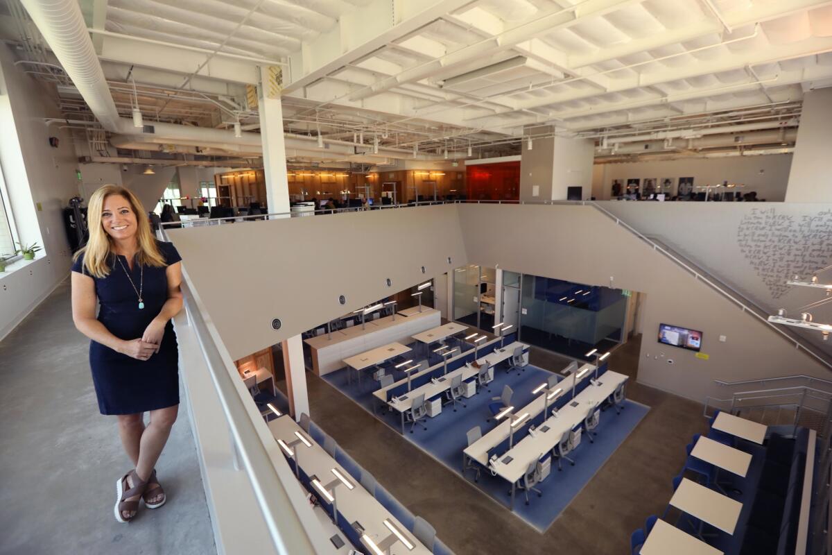 Jennifer Ferro, president of KCRW, at the new KCRW Media Center in Santa Monica.