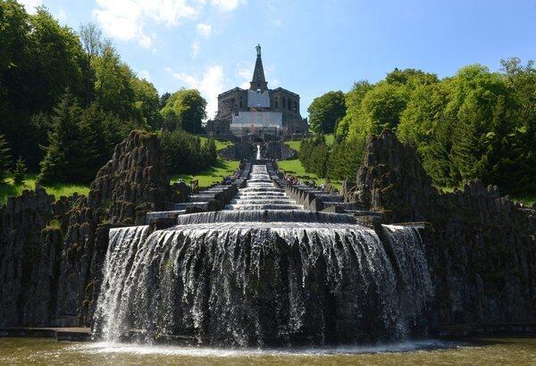 Bergpark Wilhelmshohe in Kassel unfolds on nearly one square mile in central Germany. The 17th century hillside park ("bergpark" means "mountain park" in German) features elaborate water displays, a 27-foot statue of Hercules atop its spire and gardens.