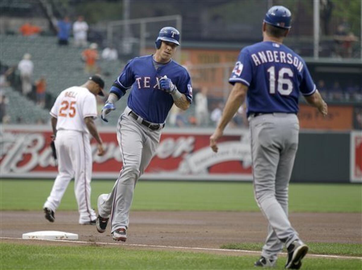 Texas Rangers' Josh Hamilton hits four home runs vs. Orioles