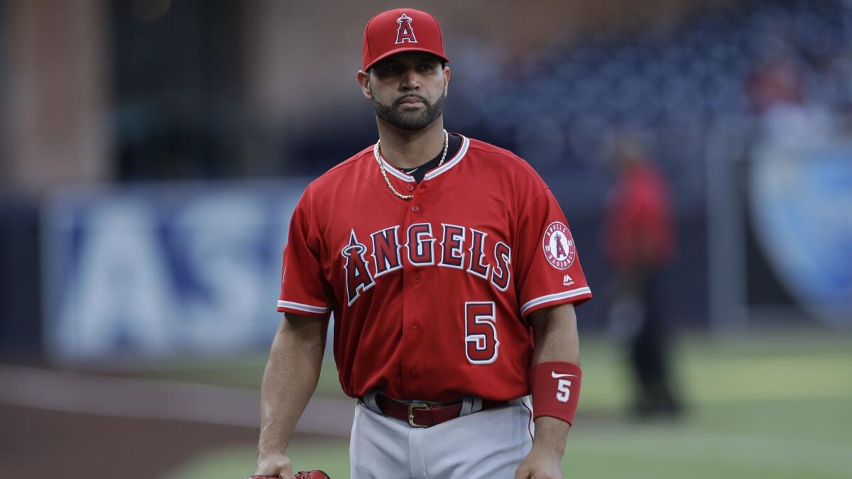 Angels first baseman Albert Pujols will undergo surgery on his left knee.