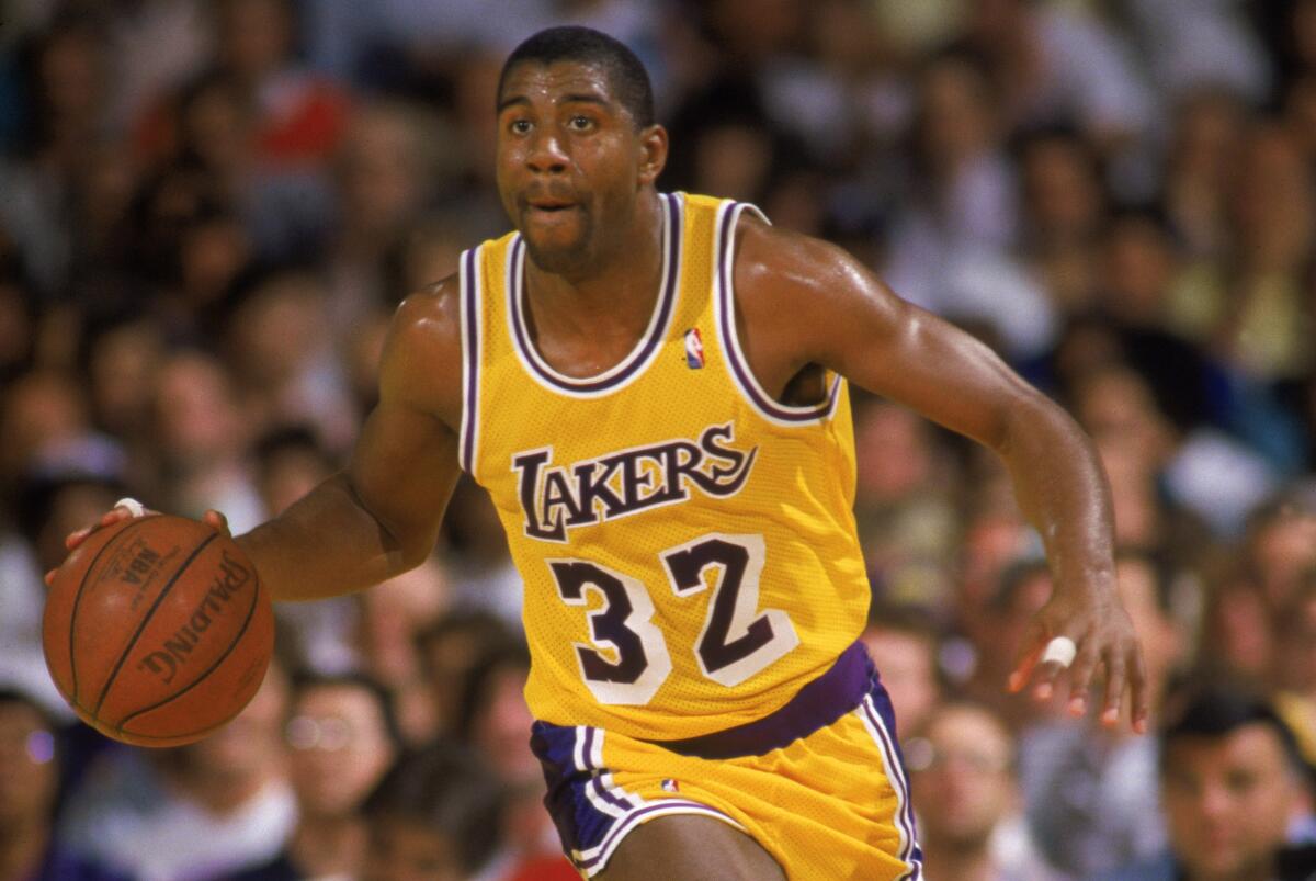Lakers great Magic Johnson in 1987.