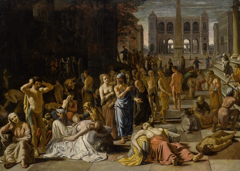Michael Sweerts, "Plague in an Ancient City," circa 1650-1652, oil on canvas, purchased for LACMA by the Ahmanson Foundation.