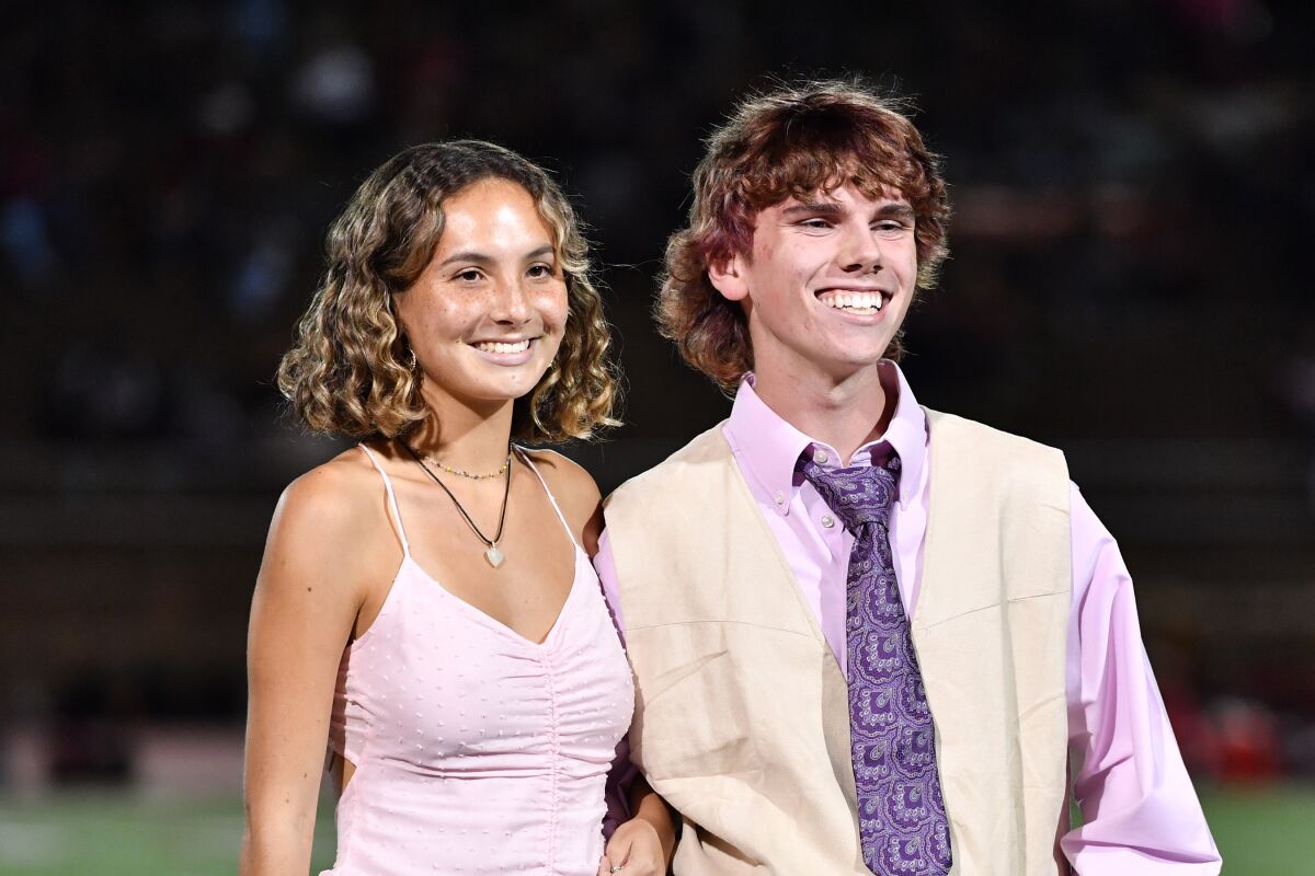 Torrey Pines Homecoming Queen Olivia Schroeder and King Otto Landrum.