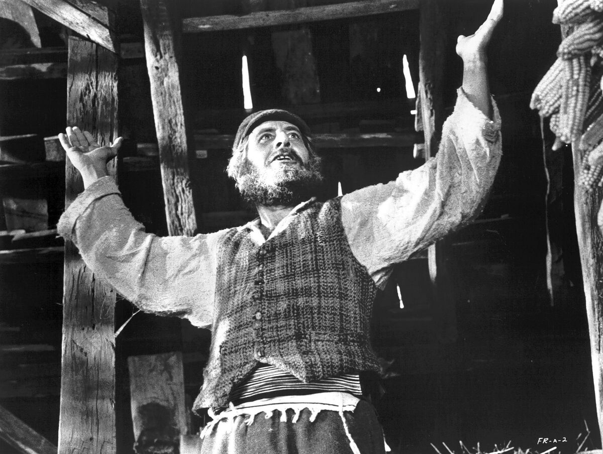 Topol stars in the movie 'Fiddler on the Roof'