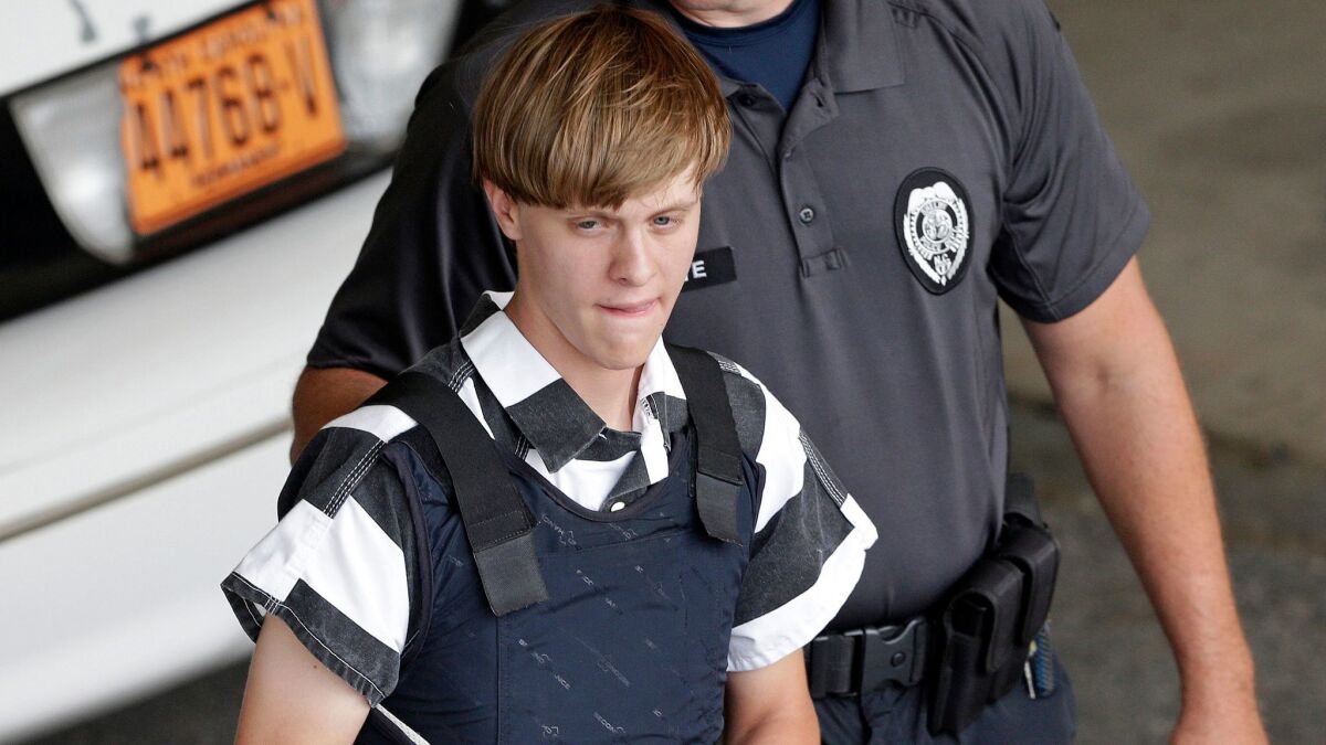Dylann Roof, shown in 2015, is representing himself during the sentencing phase of his death penalty trial for killing nine people in a Charleston, S.C., church.