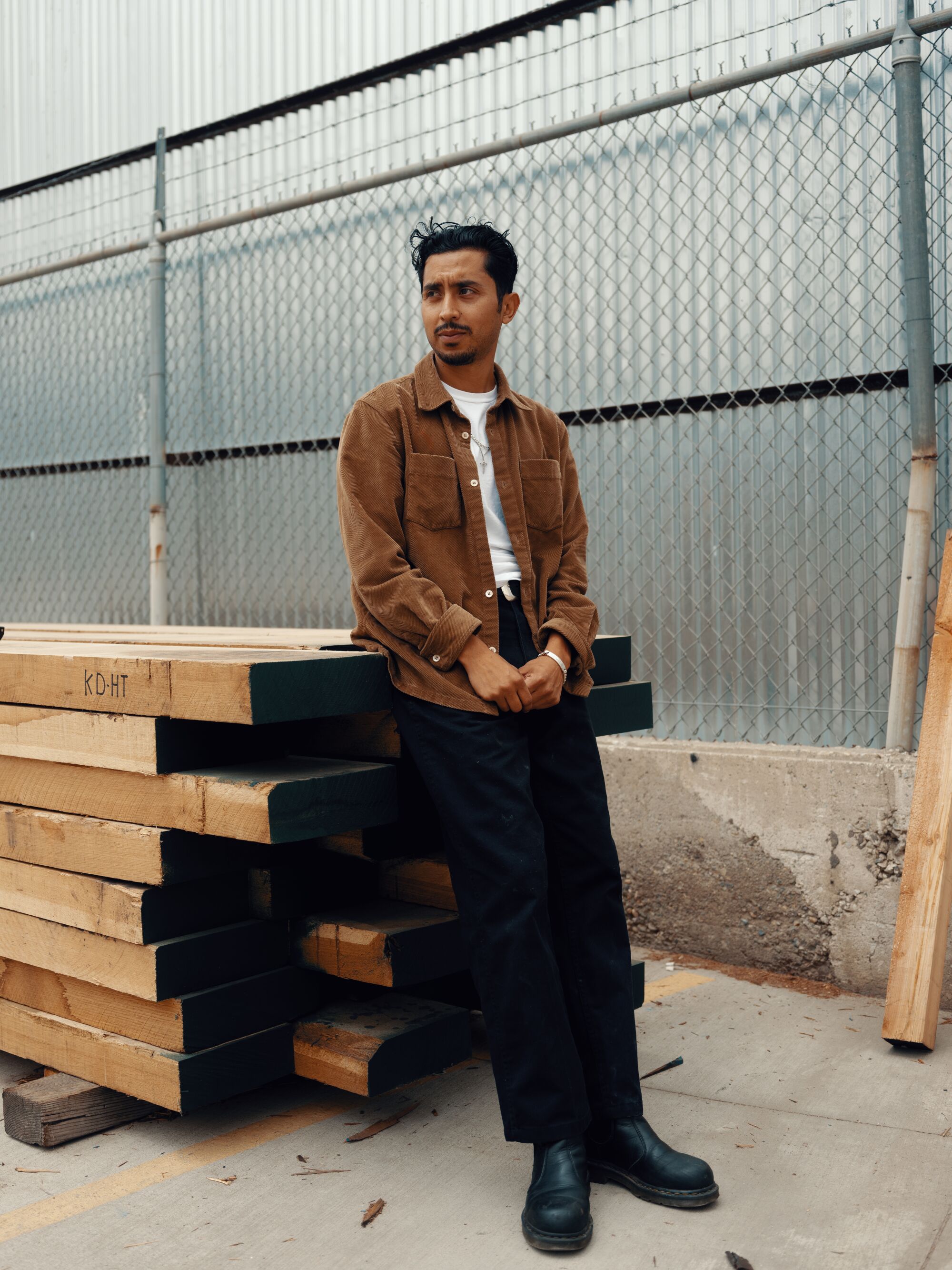 Artist, designer Ryan Preciado at Bohnhoff Lumber Co.