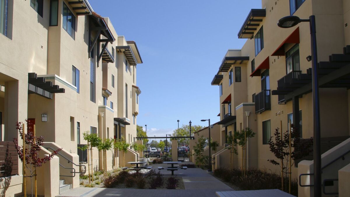 Paradise Creek apartments, an affordable-housing project on Hoover Avenue in National City.