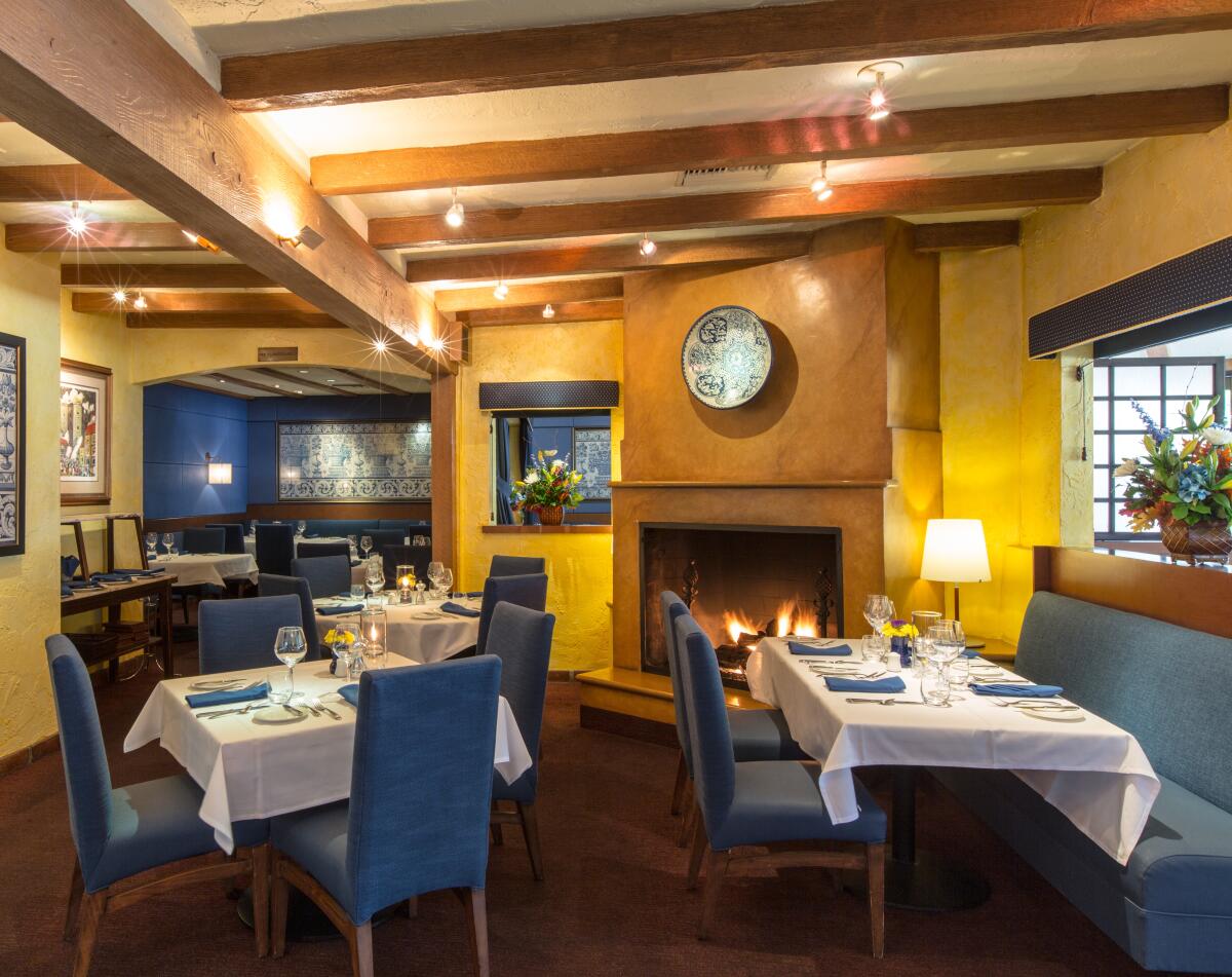 The Mille Fleurs dining room.