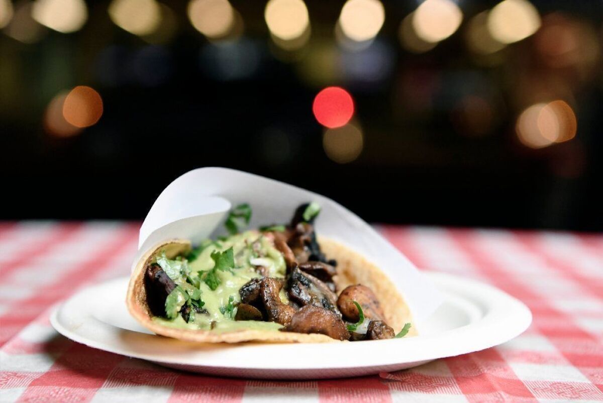 The mushroom taco is a draw onto its own at Tacos 1986.