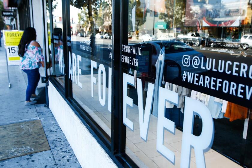 LOS ANGELES, CA-Aug. 16, 2017: The first ever Forever 21 store, opened in 1984, in Highland park on TKTKstreet. (Photo By Claire Hannah Collins / Los Angeles Times)