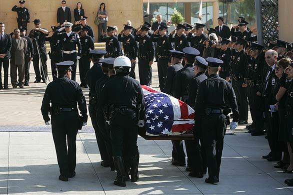 LAPD funeral - Honor Guard