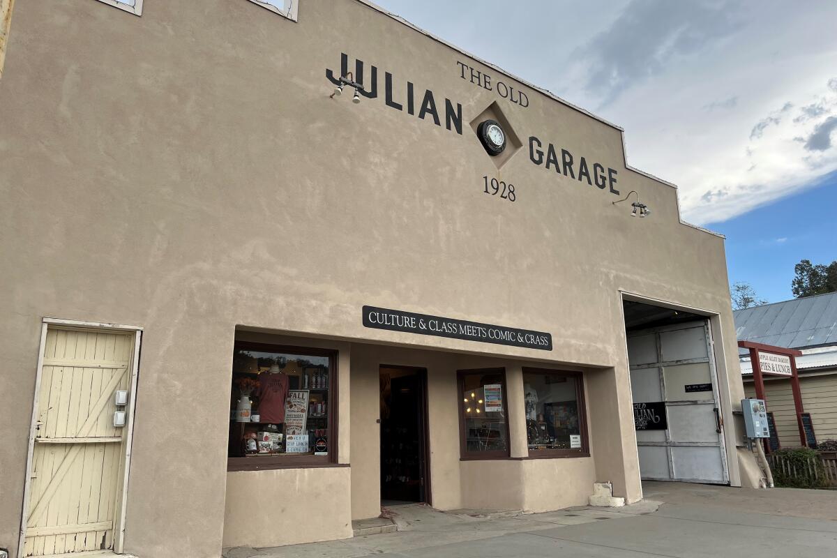 The Old Julian Garage sells everything from beer making kits to antique-looking signs for brands like Chevrolet.