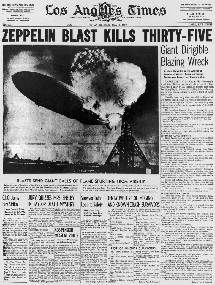 Hindenburg coverage