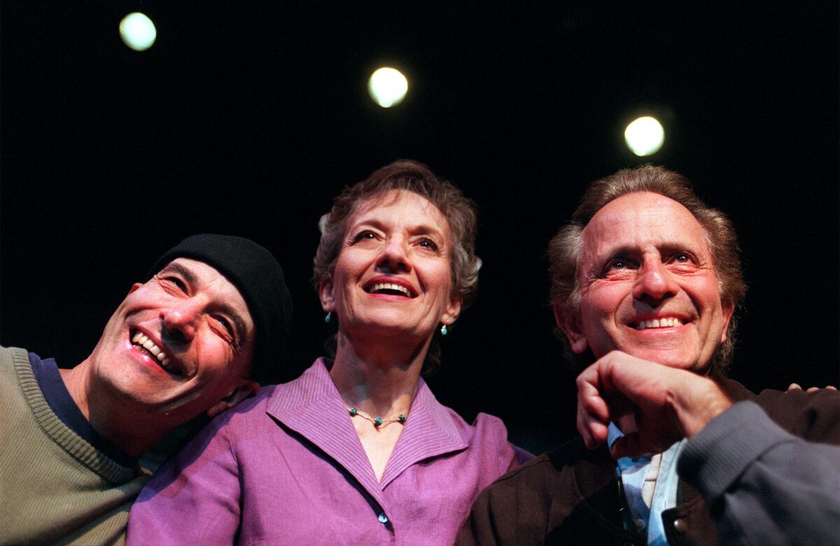 Phyllis Frelich with Bob Steinberg, left, and Mark Medoff in 2001.