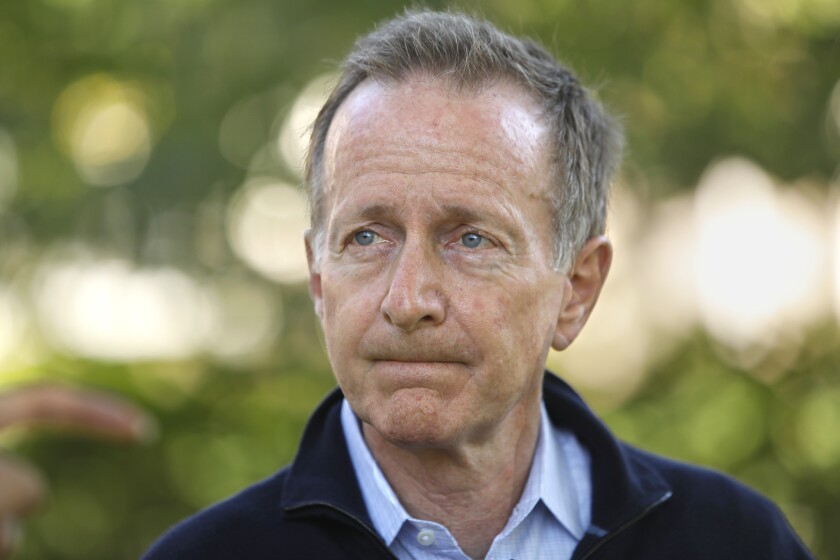 A closeup of L.A. schools Supt. Austin Beutner outside Hooper Avenue School