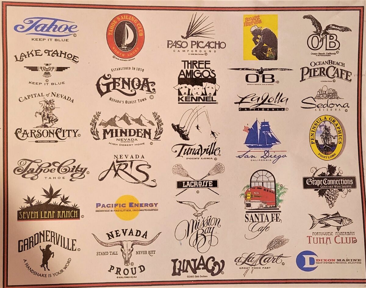 Point Loma graphic artist Bob Sorben designed logos for groups, businesses and communities both near and far.