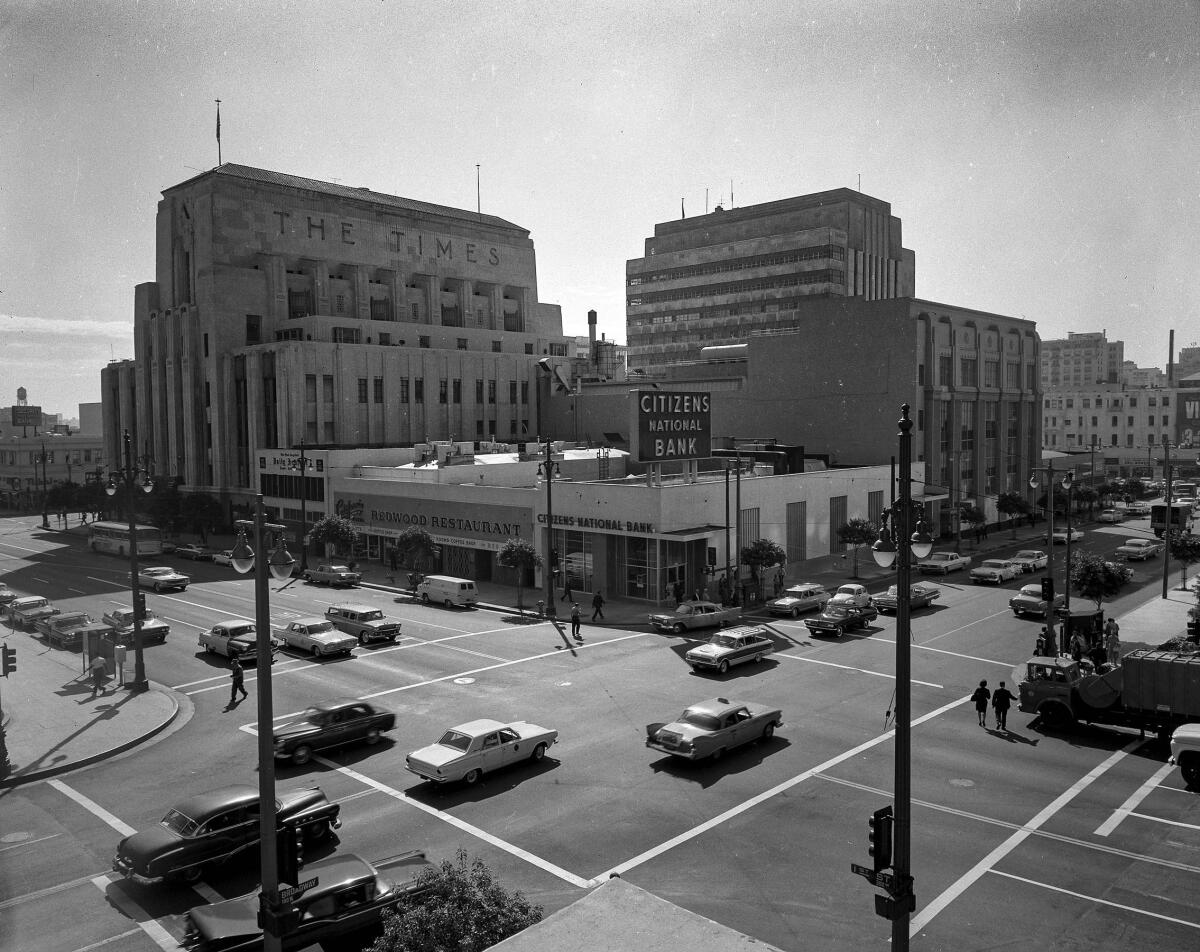 First and Broadway intersection in Los Angeles