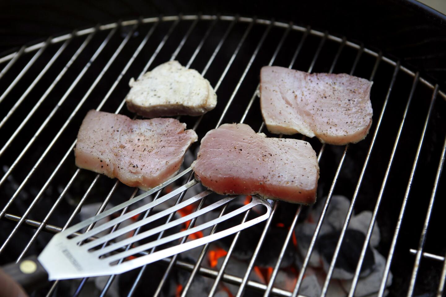 Albacore tuna hits the grill for bruschetta alla matalotta.