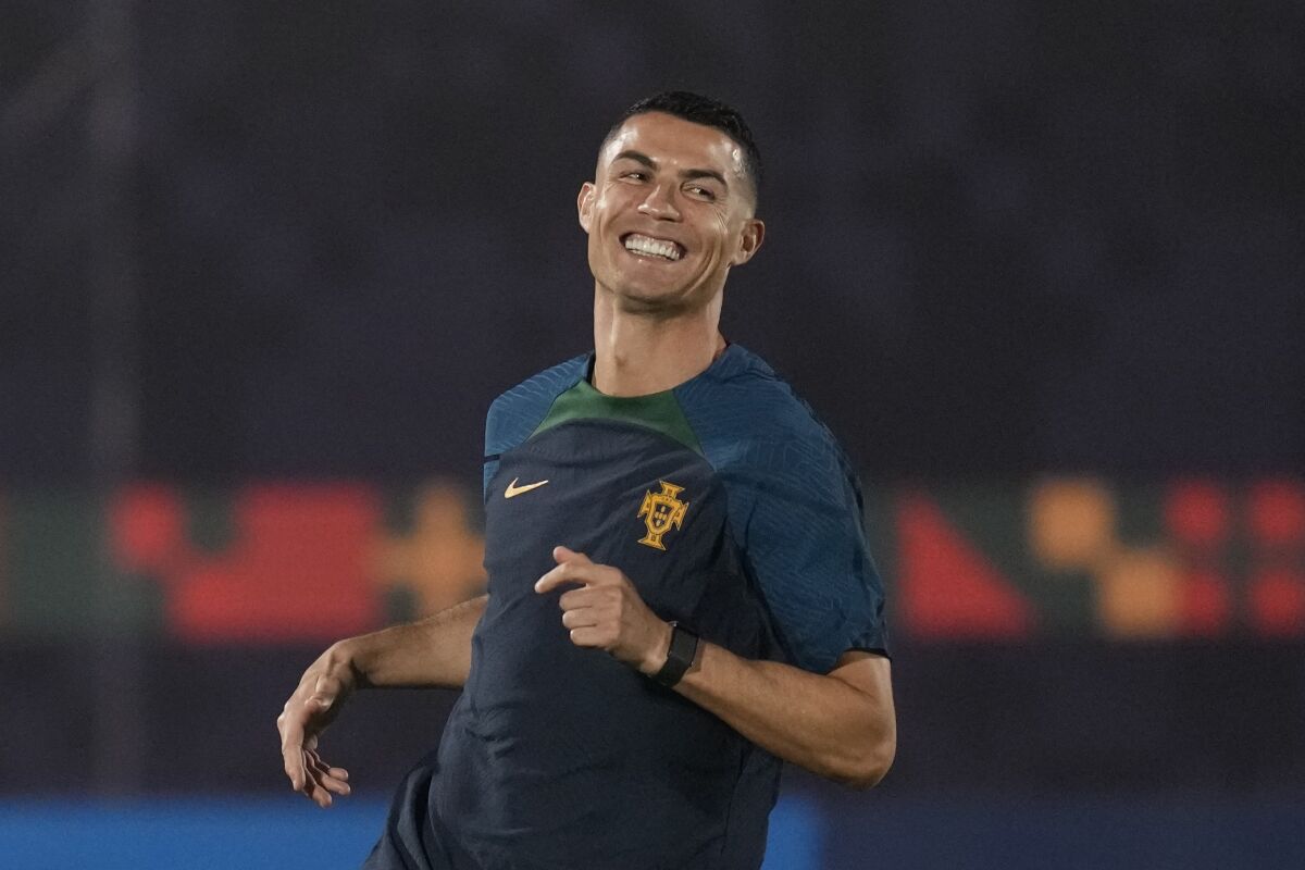 Cristiano Ronaldo entrena con la selección de Portugal el miércoles 23 de noviembre de 2022, 
