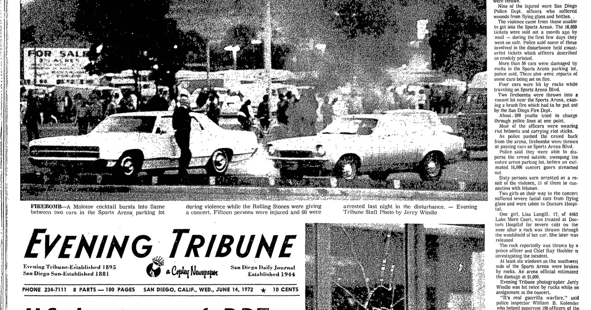 From the Archives: The Rolling Stones concert in San Diego 50 years ago was a riot