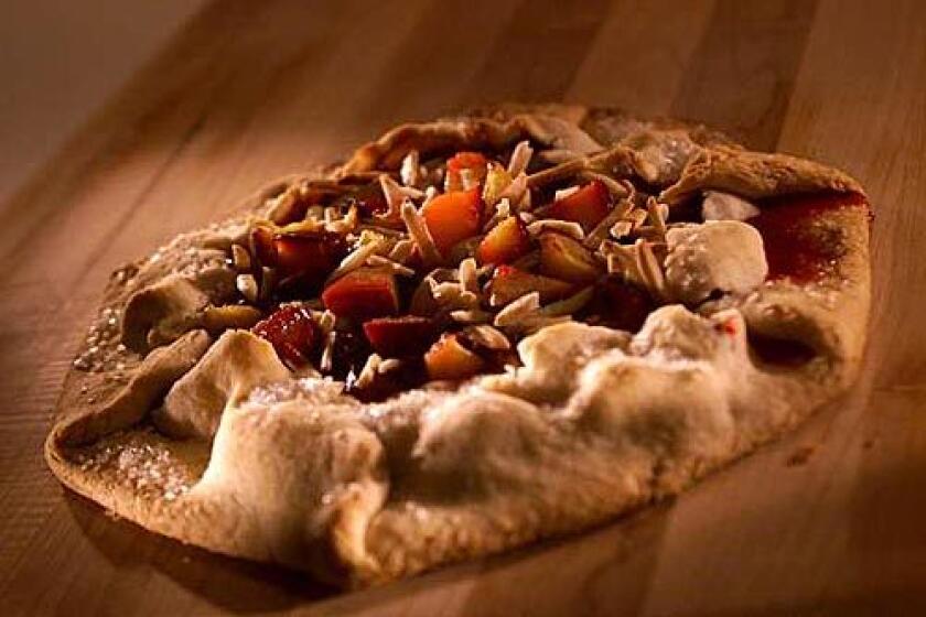 A perfect home for plums--a carefree Plum-Almond Galette.