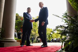 FILE - President Joe Biden greets China's President President Xi Jinping at the Filoli Estate in Woodside, Calif., Nov, 15, 2023, on the sidelines of the Asia-Pacific Economic Cooperative conference. China has agreed to curtail shipments of the chemicals used to make fentanyl, the drug at the heart of the U.S. overdose epidemic. Experts say it's an essential step, but it's not the only thing needed to be done to stem the crisis. (Doug Mills/The New York Times via AP, Pool, File)