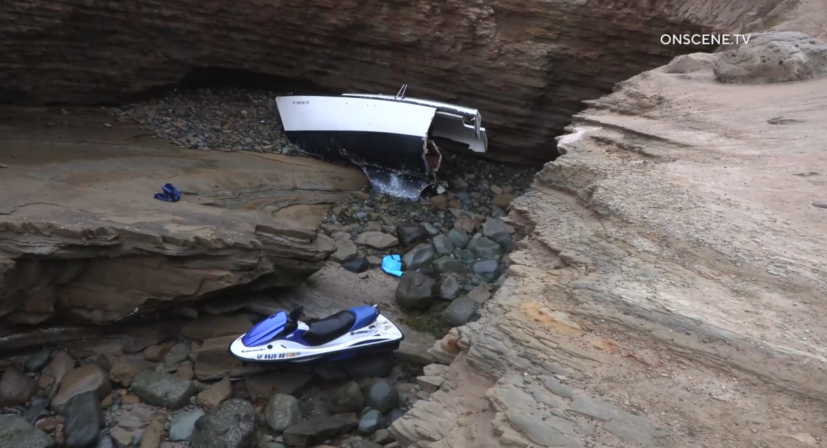 An abandoned Jet Ski was found near the Cabrillo National Monument in Point Loma.