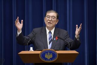 Japanese Prime Minister Shigeru Ishiba speaks during a news conference at the prime minister's office in Tokyo, Wednesday, Oct. 9, 2024. (David Mareuil/Pool Photo via AP)